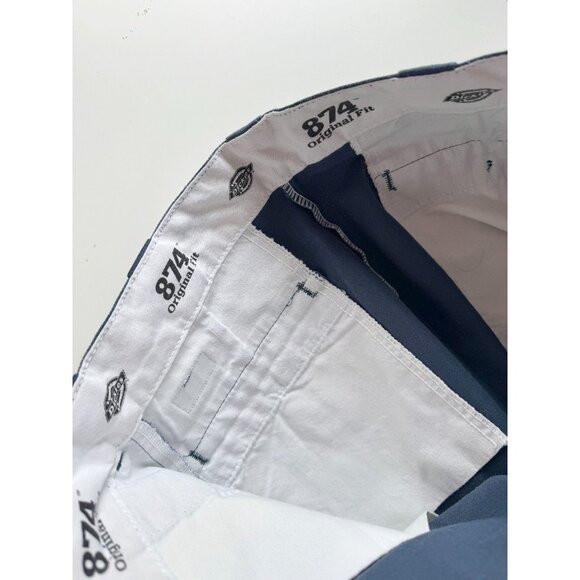 DICKIES 874 Navy Blue Polyester Cotton Twill Original Fit Work Pants, Size 30 - Picture 10 of 13